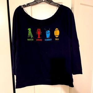 Off the shoulder lightweight sweater